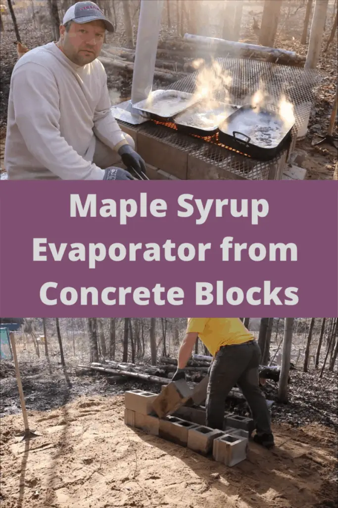 Quick And Easy Homemade Maple Syrup Evaporator Country Family Homestead   Maple Syrup Evaporator From Concrete Blocks 683x1024 